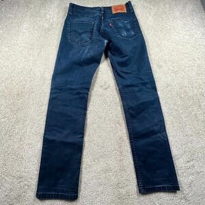 Levi's 511 Skinny Jeans Mens 29x30 Blue Denim Logo Slim Leg Dark Wash Streetwear